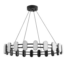 8342/40L LEDIO LN черный/белый металл/акрил Люстра подвесная LED 40W 4000K 220V OVELA