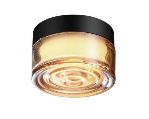 7158/6CL HIGHTECH ODL26 Настенно-потолочный светильник  черный/янтарный/стекло/поликарбонат IP65 LED 6W 410Лм 2200/2700/3000K 120° 220-240V RONDA