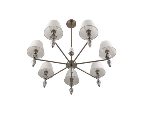 8274/7 CLASSI никель/белый/серый, металл/керамика/ткань Люстра Е14 7*40W 220V VERMONT