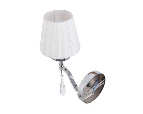 8316/1W CLASSI хром/белый, металл/хрусталь/текстиль Бра E14 1*40W 220V MAGDA