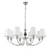 8283/8 CLASSI никель/белый, металл/керамика/текстиль Люстра Е14 8*40W 220V KENTUKI