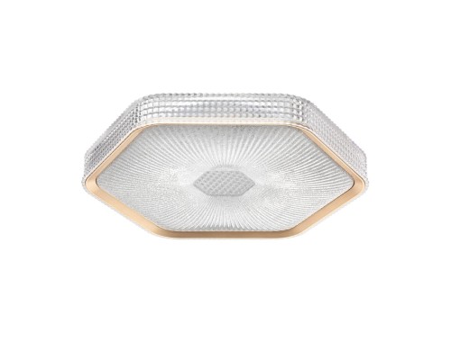 7746/48L PIKO LED SN Светильник металл/пластик/прозрачный/золотистый LED 48Вт 3000-4000-6000K 425х385 IP20 пульт ДУ SPARKS