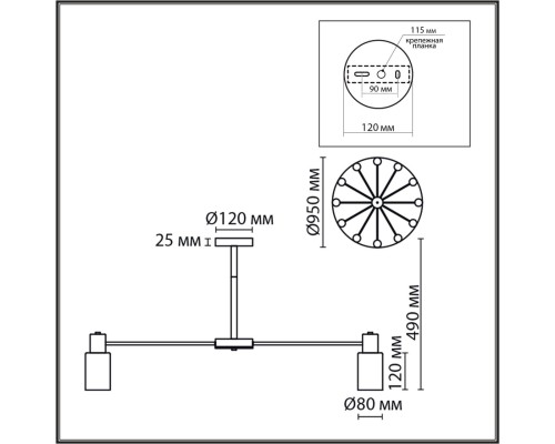 8099/12C COMFI LN25 никель/белый металл/стекло Люстра потолочная Е14 12*40W 220V MAVE