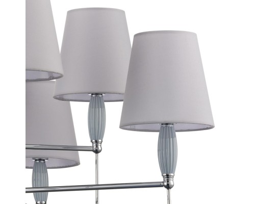 8279/8 CLASSI хром/серый, металл/керамика/текстиль Люстра Е14 8*40W 220V KARMEN