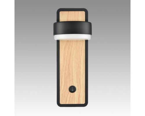 8264/1W COMFI LN26 металл, черный/дерево Бра GX53 LED 1*7W 220V LELAND