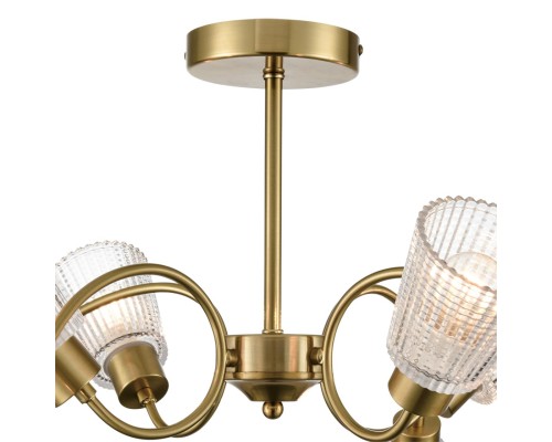 8154/8C COMFI LN25 медный/прозрачный, металл/стекло Потолочный светильник Е14 8*40W 220V IMANA