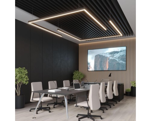 359607 OVER NT25 000 черный Светильник линейный светодиод. с переключ. цв. температуры IP20 LED 60W 220-240V 3000К\4000К\6000К FATTO