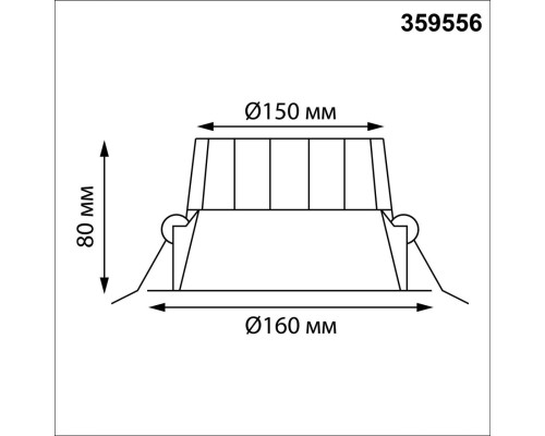 359556 WIR NT25 000 черный Светильник встраиваемый с переключателем цв. температуры IP44 LED 30W 220-240V 3000К\4000К\6000К CLARA