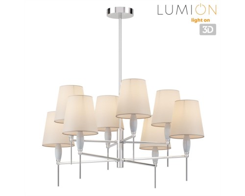 8279/8 CLASSI хром/серый, металл/керамика/текстиль Люстра Е14 8*40W 220V KARMEN