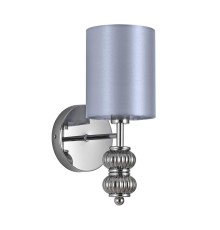 8338/1W MODERNI хром/серый, металл/стекло/текстиль Бра E14 40W 220V ILMIRA