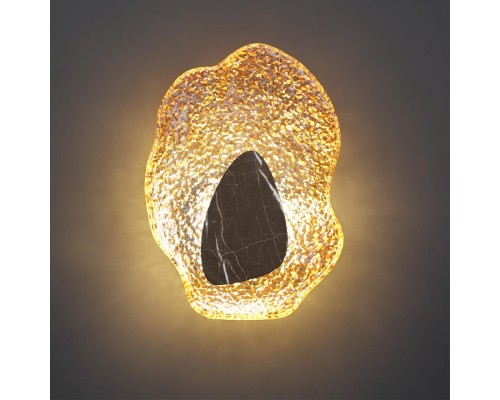 5461/12WLA L-VISION ODL_EX26 черный/янтарный/коричневый/металл/стекло/мрамор Настенный светильник LED x 12W 3000K CORALLA