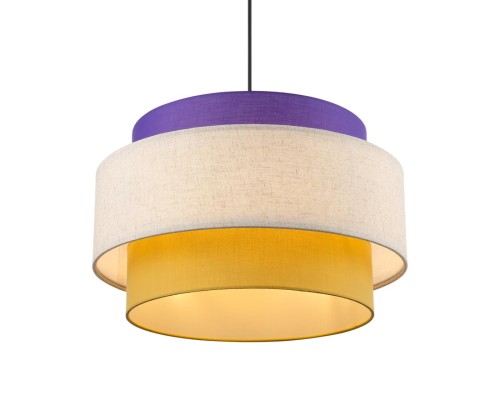 8281/4 MODERNI черный/фиолетовый/бежевый/желтый, металл/текстиль Светильник подвесной E14 4*40W 220V PALERMO