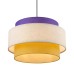 8281/4 MODERNI черный/фиолетовый/бежевый/желтый, металл/текстиль Светильник подвесной E14 4*40W 220V PALERMO