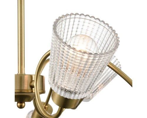 8154/6C COMFI LN25 медный/прозрачный, металл/стекло Потолочный светильник Е14 6*40W 220V IMANA