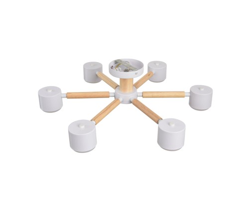 8306/6C COMFI белый, дерево/металл Светильник потолочный GX53 LED 6*7W 220V VUDI