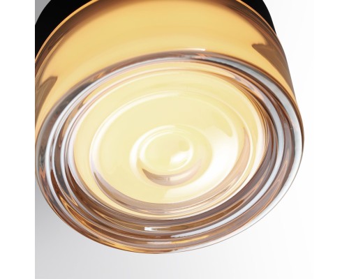 7158/6CL HIGHTECH ODL26 Настенно-потолочный светильник  черный/янтарный/стекло/поликарбонат IP65 LED 6W 410Лм 2200/2700/3000K 120° 220-240V RONDA