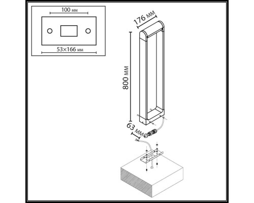 7117/12GLA NATURE ODL25 Ландшафтный светильник  коричневый/металл IP65 LED 12W 797Лм 3000K 115° 220-240V TWINSET