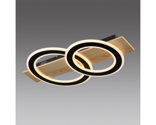 8023/80CL LEDIO LN24 черный/дерево, металл/МДФ Потолочный светильник 3000-6500К LED 80W 220V  PINE