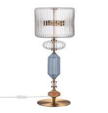 5414/2TA MODERN ODL_EX26 античная бронза/терракот/синий/металл/керамика Настольная лампа E14 2*40W TERRA