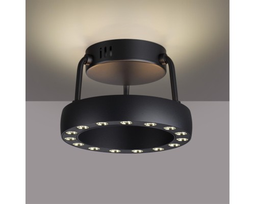 359398 OVER NT24 000 черный Светильник накладной светодиодный IP20 LED 12W вниз/5W вверх 220V 1360Лм 3000K TURN