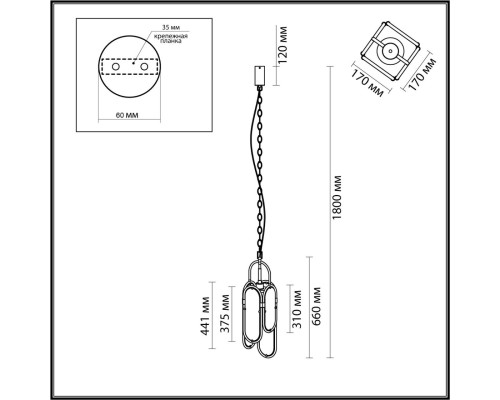 7066/15L L-VISION ODL25 353 Подвесной светильник бронзовый/металл/ искусств.мрамор IP20 LED 15W 3000K 220V MILANO