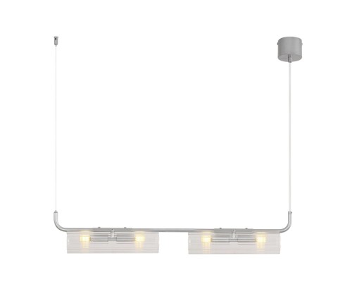 8258/4 SUSPENTIONI LN26 серебро/прозрачный, металл/стекло Подвес G9 4*20W 220V TORONTO