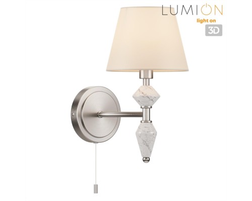 8274/1W CLASSI никель/белый/серый, металл/керамика/ткань Бра Е14 1*40W 220V VERMONT