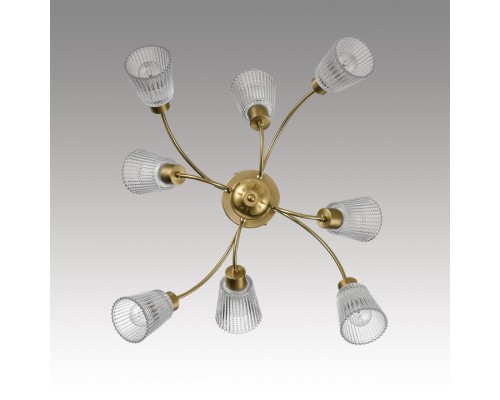 8154/8C COMFI LN25 медный/прозрачный, металл/стекло Потолочный светильник Е14 8*40W 220V IMANA