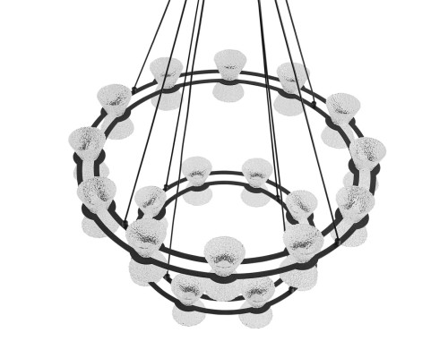 8341/70L LEDIO LN черный/прозрачный металл/акрил Люстра подвесная LED 70W 3000K 220V VINORA