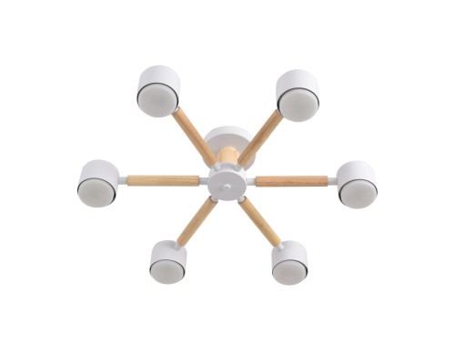 8306/6C COMFI белый, дерево/металл Светильник потолочный GX53 LED 6*7W 220V VUDI