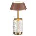5454/6TL L-VISION ODL_EX26 светлая бронза/кофейный/жемчужный/металл/керамика Настольная лампа беспроводная LED*6W 3000K LULU
