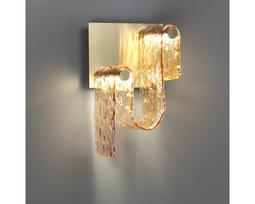 5105/11WL L-VISION  ODL26 золотой брашинг/янтарный металл/стекло Настенный светильник LED x 11W 4000K FLOW