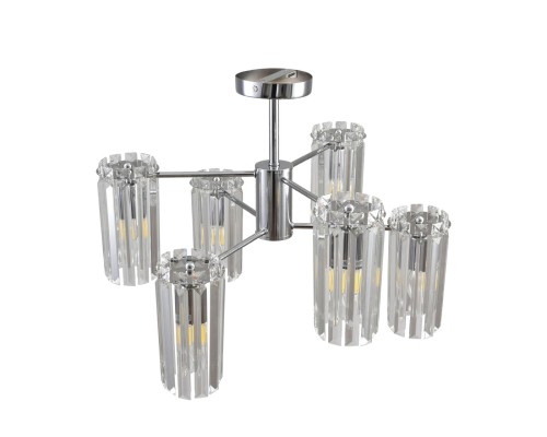 8348/6C CLASSI хром/прозрачный, металл/хрусталь Люстра подвесная E14 6*40W 220V FAVLA