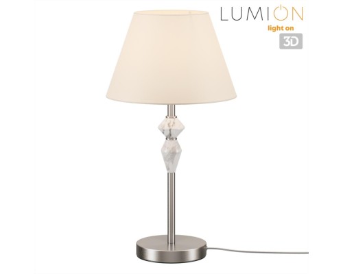 8274/1T CLASSI никель/белый/серый, металл/керамика/ткань Настольная лампа Е14 1*40W 220V VERMONT