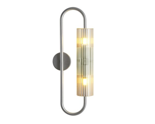 8258/2W SUSPENTIONI LN26 серебро/прозрачный, металл/стекло Бра G9 2*20W 220V TORONTO