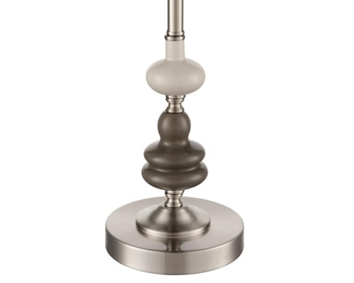 8283/1T CLASSI никель/белый, металл/керамика/текстиль Настольная лампа Е14 1*40W 220V KENTUKI