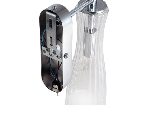 8268/1W NEOCLASSI хром/белый/прозрачный, металл/керамика/стекло Бра Е14 1*40W 220V EMILY