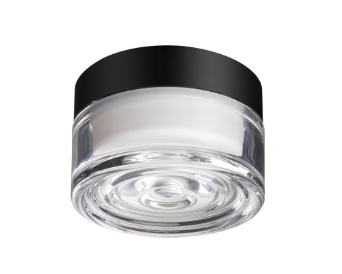 7156/6CL HIGHTECH ODL26 Настенно-потолочный светильник  черный/прозрачный/стекло/поликарбонат IP65 LED 6W 410Лм 2200/2700/3000K 120° 220-240V RONDA