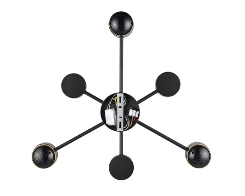 8234/6C COMFI LN25 000 черный, металл/акрил Люстра потолочная LED GX53 6*10W + LED-проектор 3*5W 2700К 220V VIRSAVA