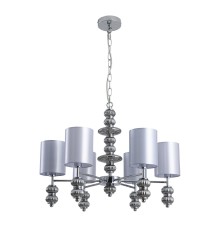 8338/6 MODERNI хром/серый, металл/стекло/текстиль Люстра E14 6*40W 220V ILMIRA