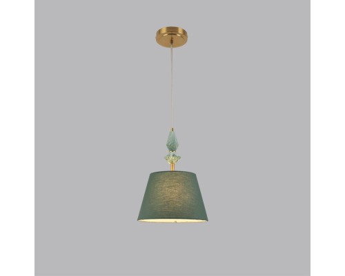 8275/1A CLASSI латунь/зеленый,  металл/керамика/ткань Подвес Е14 1*40W 220V VERMONT