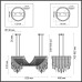 5420/48L HALL ODL_EX25 79 античная бронза/металл/стекло/хрусталь Люстра LED 2*24W (два вывода) 4000K 2239Лм AFINA