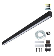 359605 OVER NT25 000 черный Светильник линейный светодиод. с переключ. цв. температуры IP20 LED 40W 220-240V 3000К\4000К\6000К FATTO