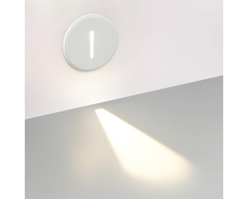 7081/3WL HIGHTECH ODL25 397 Подсветка лестницы круглая металл/гипс IP20 LED 3W 3000K 220V GIPS