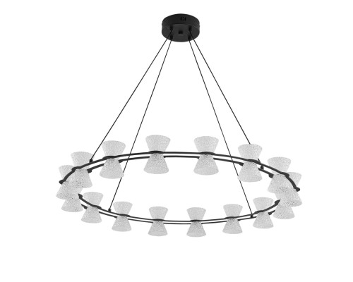 8341/54L LEDIO LN черный/прозрачный металл/акрил Люстра подвесная LED 54W 3000K 220V VINORA