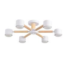 8306/6C COMFI белый, дерево/металл Светильник потолочный GX53 LED 6*7W 220V VUDI