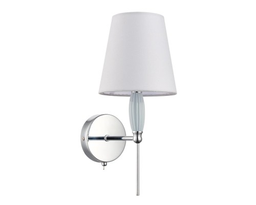 8279/1W CLASSI хром/серый, металл/керамика/текстиль Бра Е14 1*40W 220V KARMEN