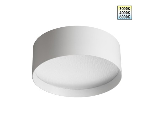 359598 OVER NT25 000 белый Светильник накладной светодиодный с переключ. цв. температуры IP20 LED 24W 220-240V 3000К\4000К\6000К ORBIS