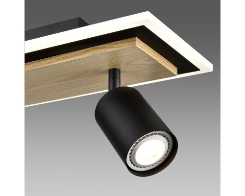 8025/20WL LEDIO LN24 черный/дерево, металл/МДФ Настенный светильник LED GU10 3*10W + LED 20W 220V PINE