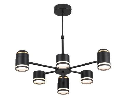 8234/6C COMFI LN25 000 черный, металл/акрил Люстра потолочная LED GX53 6*10W + LED-проектор 3*5W 2700К 220V VIRSAVA